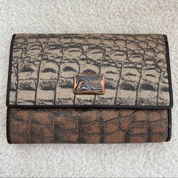 Roberto Cavalli Freedom Animal Print Tri-Fold Wallet - Picture 1 of 16